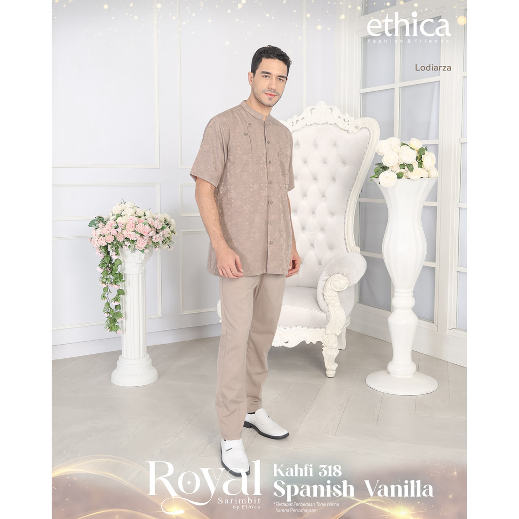 Ethica Kahfi 318 Koko Pria Lengan Pendek Sarimbit Royal 47 Spanish Vanilla Lodiarza Simple Trendy