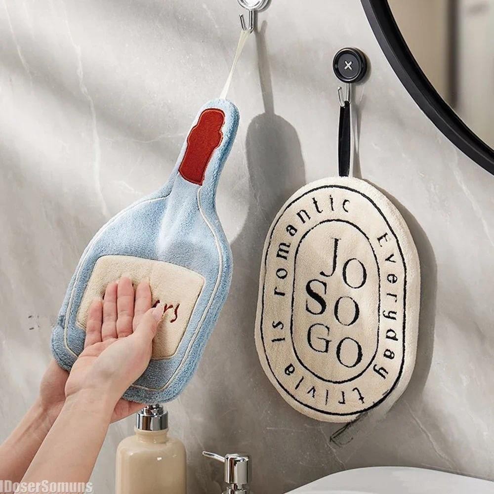 The New-style Hand Towel Home Hanging Thickened Convenient Double-layer Speed Dry Absorbent Hand Clo