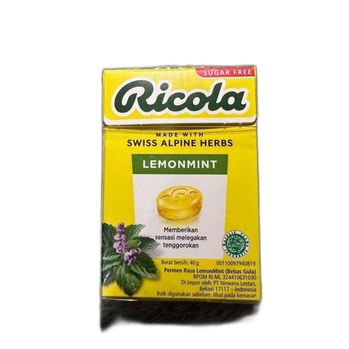 

ricola lemon mint sugar free 40g