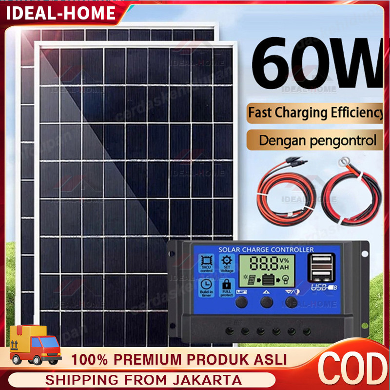 100W SOLAR PANEL PANEL SURYA PEMBANGKIT LISTRIK TENAGA SURYA 60W SOLAR PANEL PANEL SOLAR PANEL SURYA