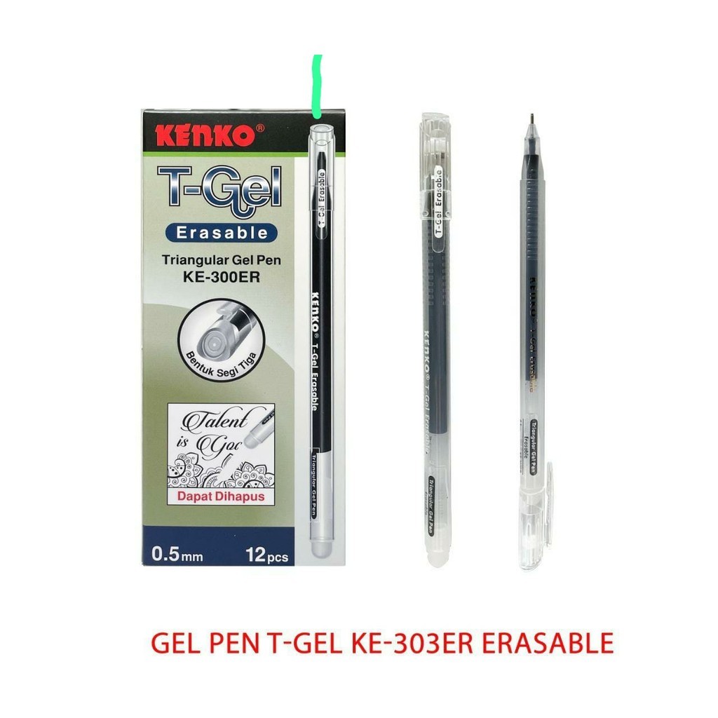 

GG Balpen Gel Kenko KE-300/303ER/Bisa Hapus(12pc)/Erasable/Pulpen/Balpen/Ballpoint/Pen Gel