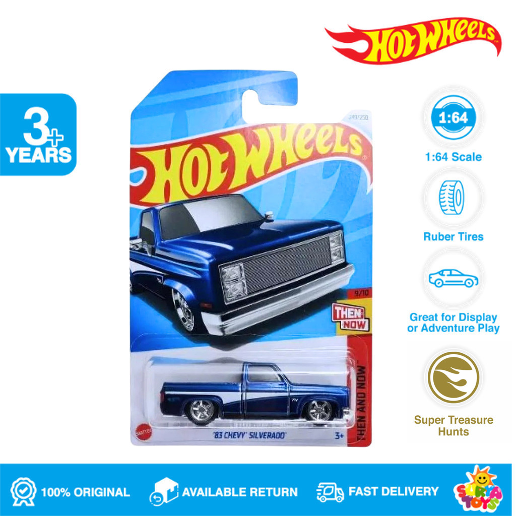 Hot Wheels Super Treasure Hunt 83 Chevy Silverado Blue