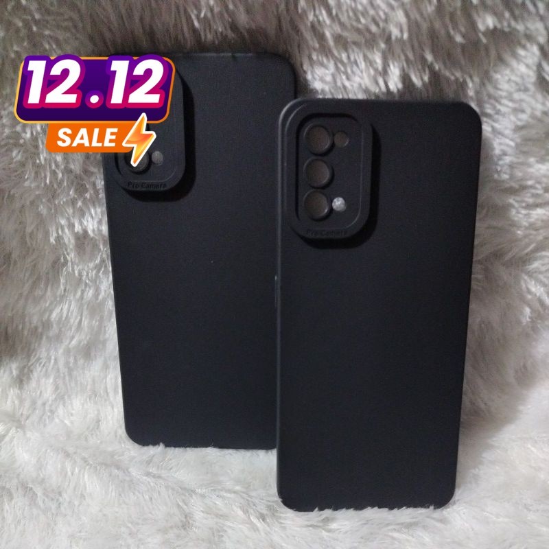 SoftCase Pro Camera Black Hitam Realme 7 Pro/C17/7i  Silicone Case Macaron Pelindung Cover Belakang 
