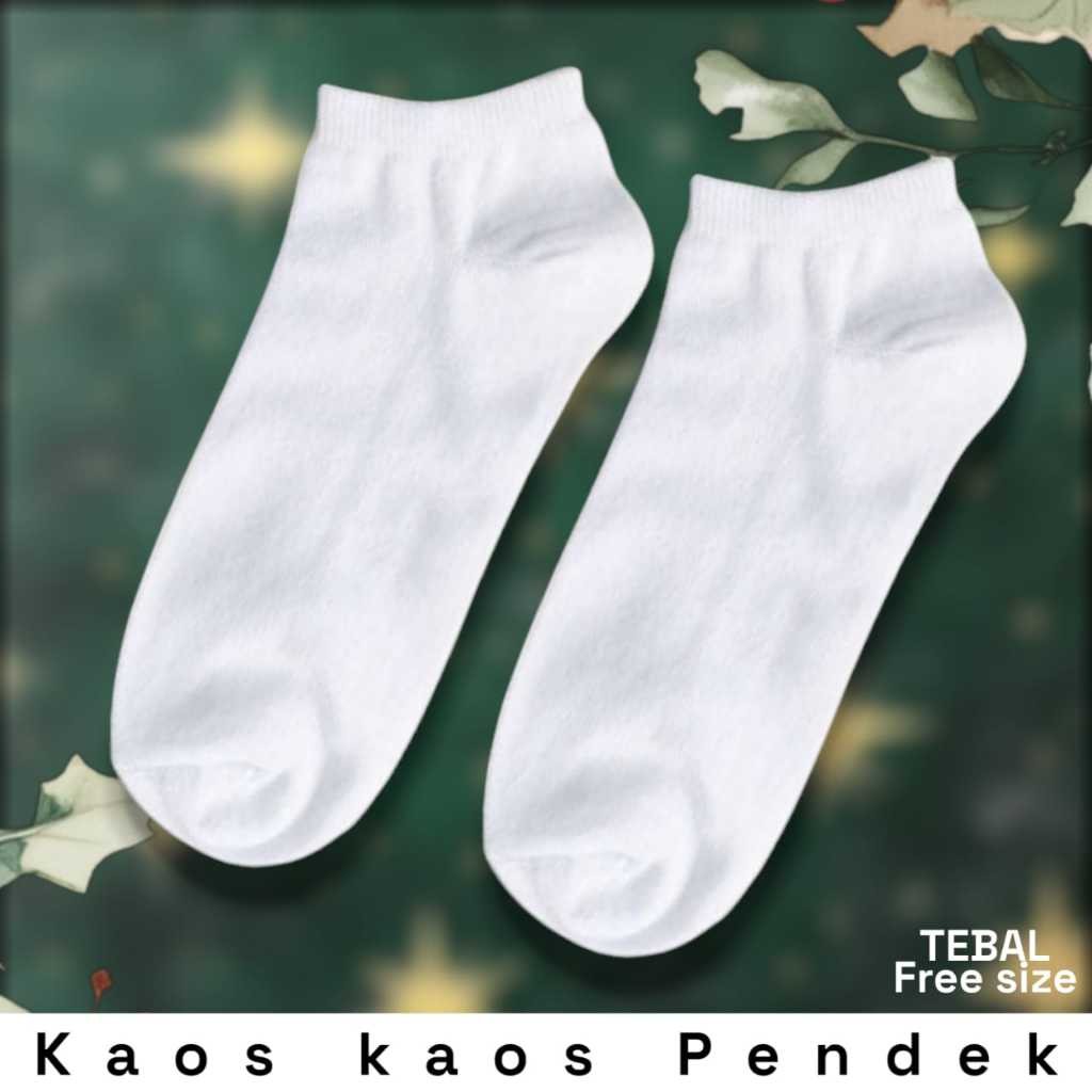 Kaos Kaki Pendek Putih Tebal || Kaos kaki Premium Semata Kaki || Kaos Kaki Pria Dan Wanita Dewasa