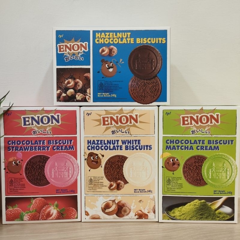 

Enon Coklat Biskuit 140g Enon Box Cokelat Biskuit 140g - ENON Coklat Biskuit Hazelnut 140g - ENON Choco Hazelnut PROMO