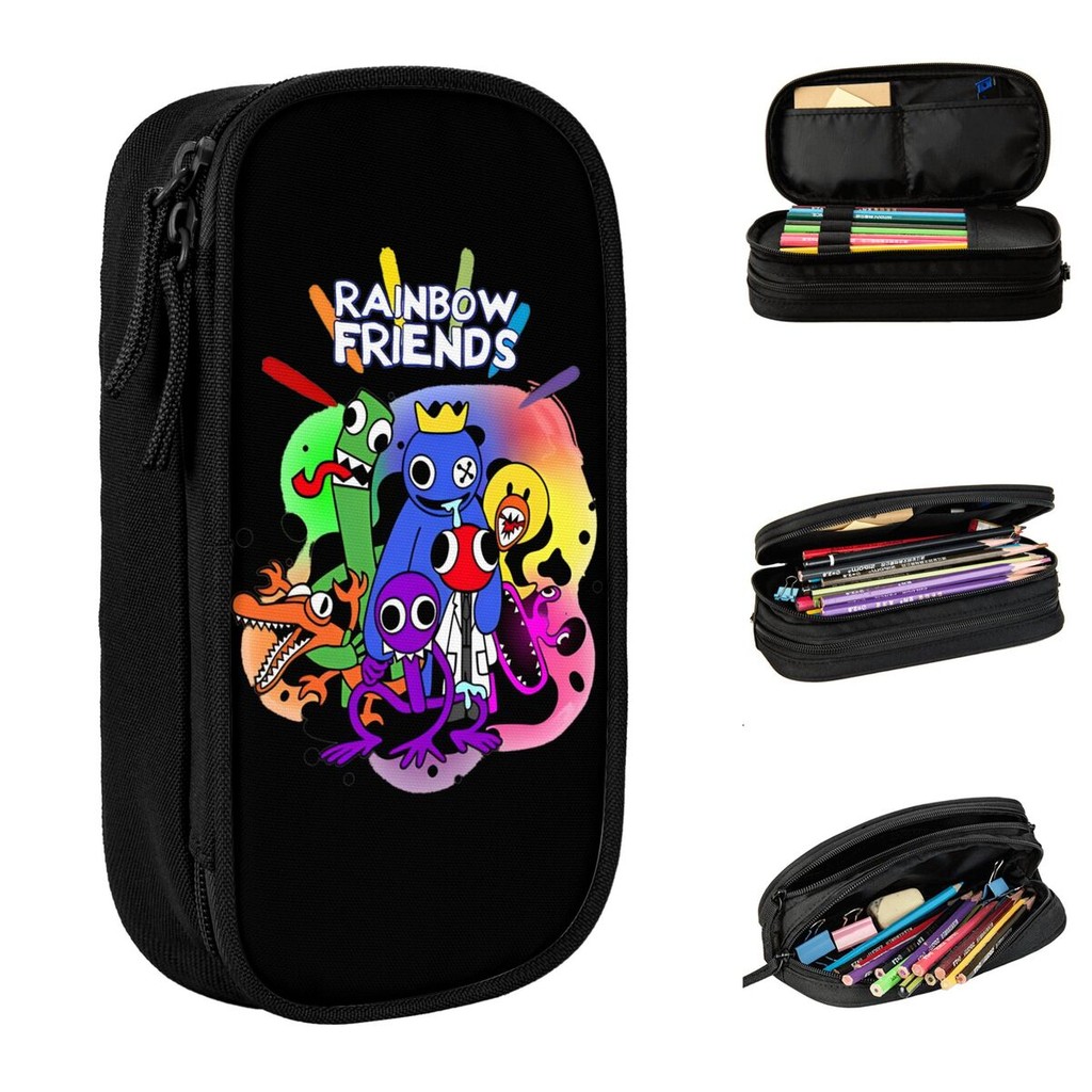

Colorful Rainbows Friend Pencil Case Fashion Cartoon Game Pen Bag Student Large Storage School Supplies Gift Pencil Box