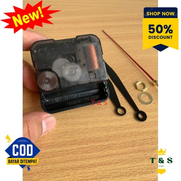 Mesin Jam Dinding Original 12888 Quartz lengkap