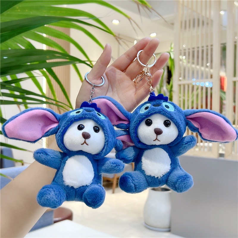 SG Gantungan Kunci Boneka Panda Stitch Lotso Linabell Ganci Keychain Beruang Lucu Aksesoris Tas