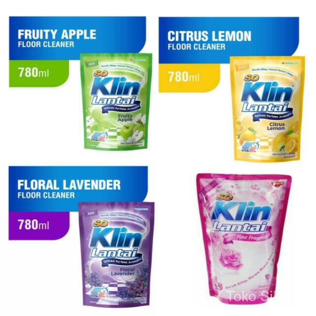

SOKLIN LANTAI 780ml ALL VARIANT / SO KLIN LANTAI Refil isi ulang pouch 780ml