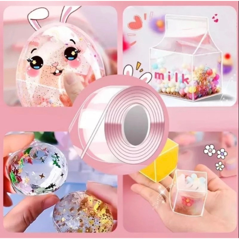 

(MGS) BALON NANO TAPE / Mainan Viral Nano Tape/Stiker Tiup Momo nano tape roll / balon nano tape