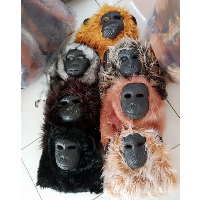 KOSTUM MONYET TOPENG MONYET MAINAN Topeng Monyet Kostum Karnaval Topeng Bulu Monyet