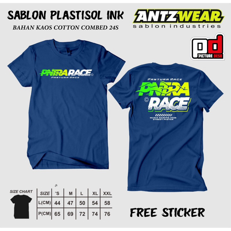 (PRE ORDER) KAOS T-SHIRT PANTURA RACE MUDIK BARENG 2025 FREE STIKER / kaos mudik bareng 2025 / kaos 