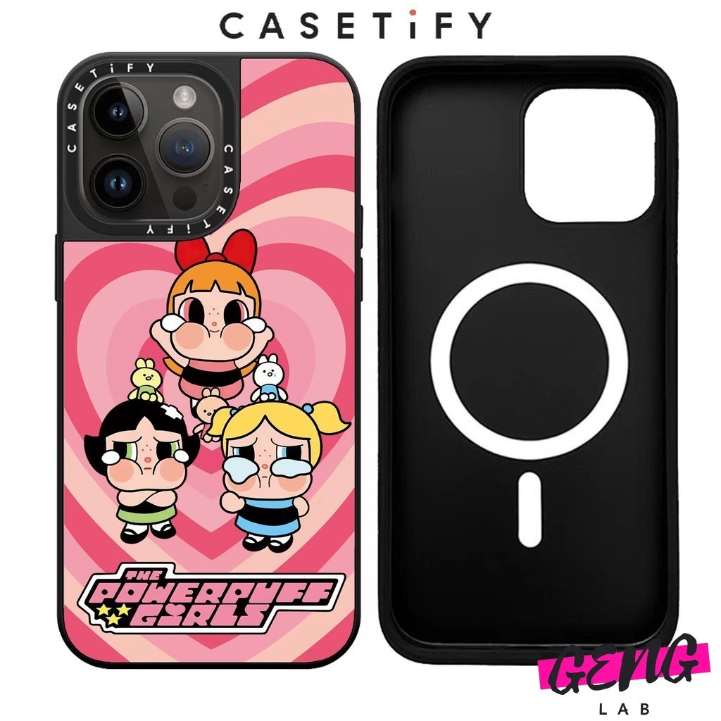 New! CASETiFY Case PowerPuff BABYCRY Magnetic Case - Casing Hp Compatible Iphone 11 12 13 14 15 16 P