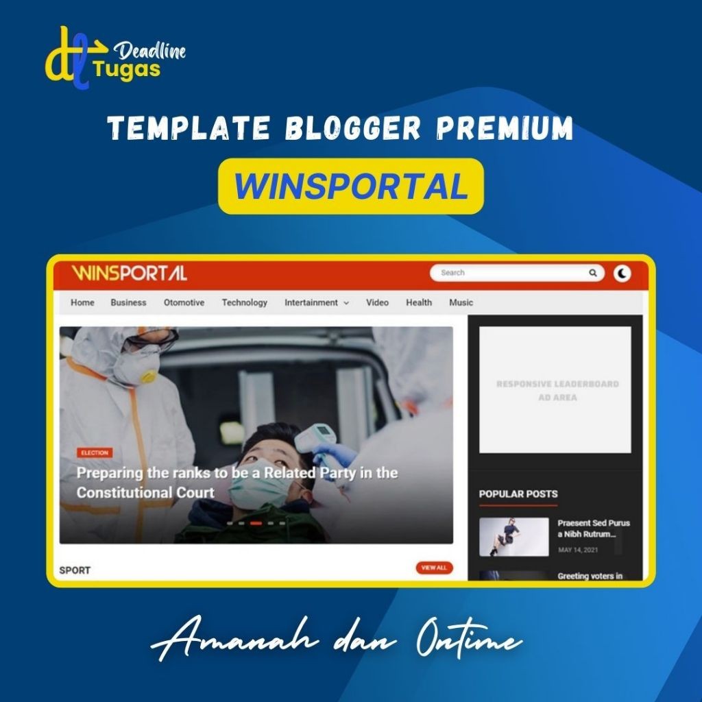 Template Blogger Premium WinsPortal v3.0 Responsive