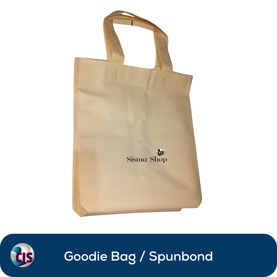 

Goodie Bag 20x18x26 Warna Cream - Tas Spunbond 20 X 18 X 26 Warna Cream