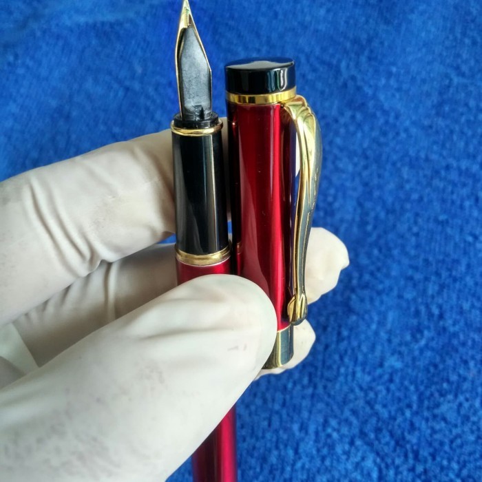 

best -MURAH..Fountain Pen 021Red.Pena Tinta Isi Nib M.Gold