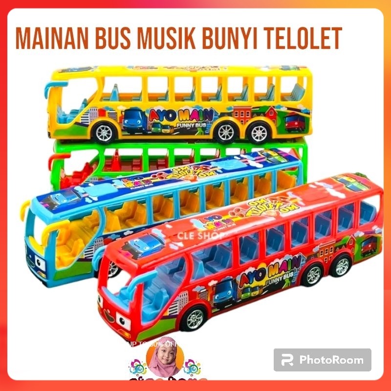 DT- Mainan anak Bus Basuri Telolet bisa nyala dan bunyi / Bis Basuri  Telolet Lampu dan Musik