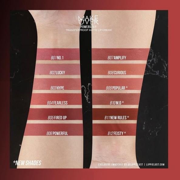 MAKE OVER POWERSTAY Transferproof Matte Lip cream - B05 Fired Up