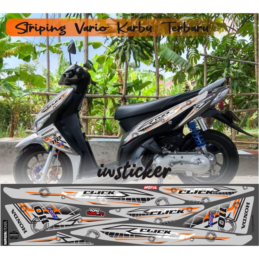 VARIASI cod-striping variasi vario karbu nama click110 terbaru lis variasi decal striping