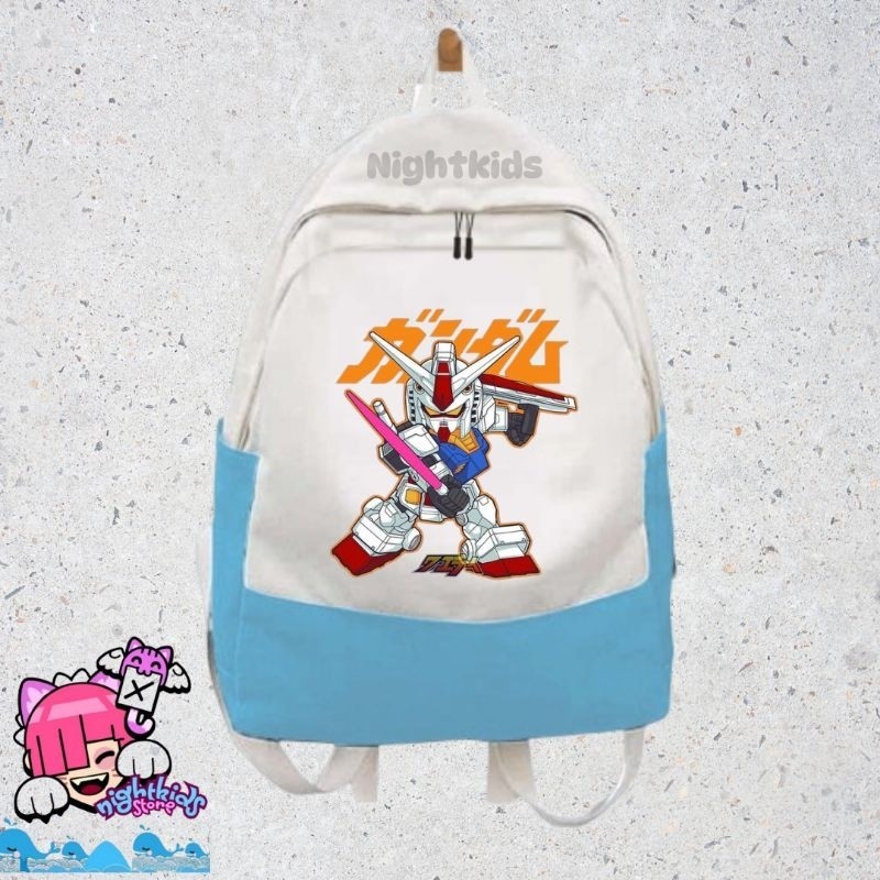 BISA COD Tas Ransel anak motif robot gunndam