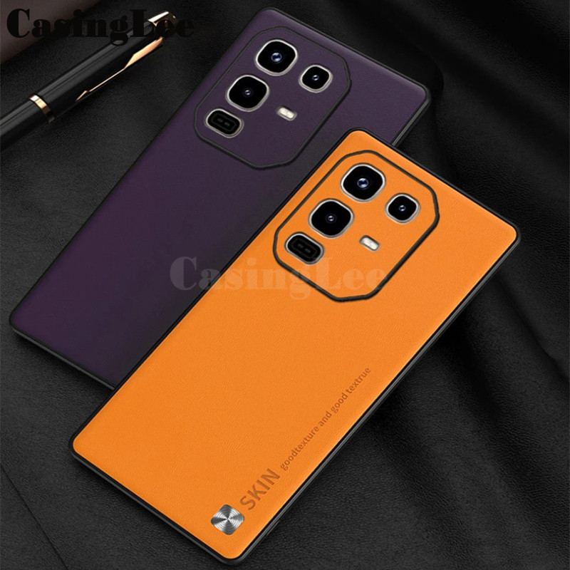 Casing Ponsel untuk Infinix Note 50S 50 Pro 4G 50X Back Cover Frosted Soft Luxury Leather Square Kua