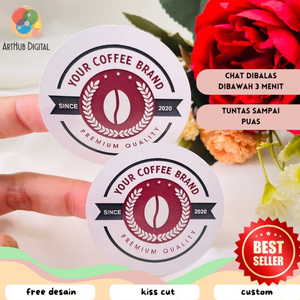 

AHD Sticker Print Cetak Label Murah Edisi Coffe Stiker Produk Kemasan Botol Cup Coffee Kopi Uk.Kecil