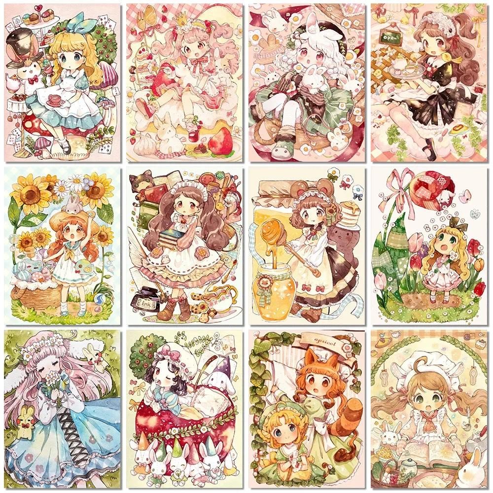 

5D DIY Diamond Painting Cartoon Girl Embroidery Full Diamond Mosaic Art Anime Cross Stitch Suit Manual Home Decoration Gift