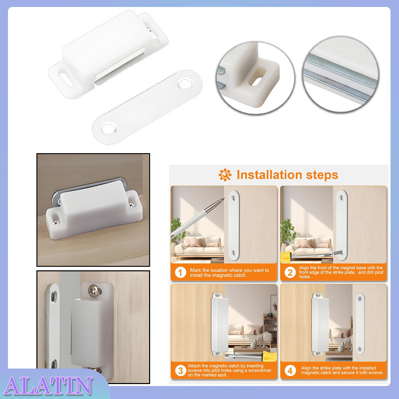 Magnet Pintu Lemari / Penutup Pintu Lemari Magnet / Door Stoper Stainless Steel Magnit / Pengunci Pi