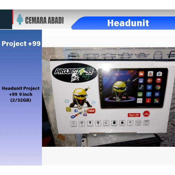 Headunit Android 9 inch Ram 2/32GB Project +99