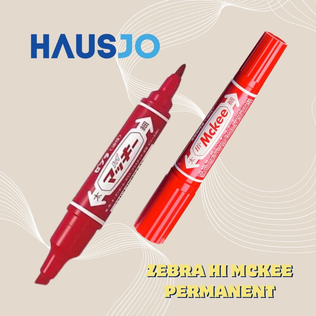 

Zebra Hi Mckee Permanent Marker Double Ended