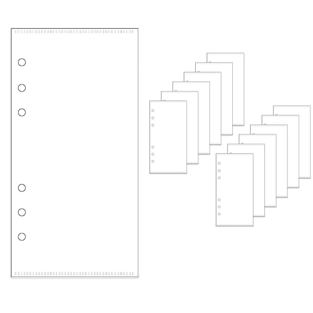 

Cash Envelopes A6 Binder Pockets Budget System Wallet Loose Leaf 6 Hole Punched Frosted PP Budgeting Pocket Money Envelope