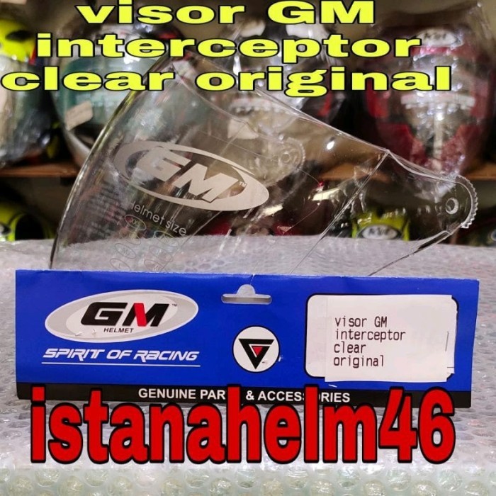 KACA HELM | VISOR HELM GM INTERCEPTOR CLEAR ORIGINAL GM