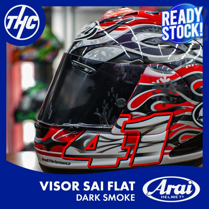 VISOR FLAT KACA HELM SMOKE ARA1 SAI RR5 QUANJUM J RAPIDE IR ASTRO IQ