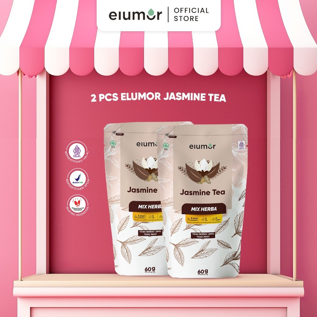 

2 Elumor Jasmine Tea | Teh Jasmine Herbal untuk Detox & Pelangsingan