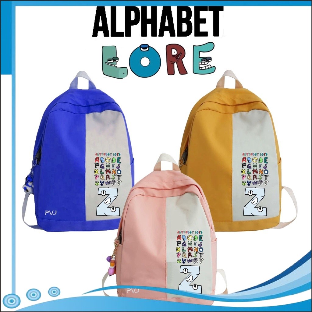 TB - Tas Animasi Alphabet Role Anak Sekolah Laki-laki dan Perempuan Fashion Kids 16 A1