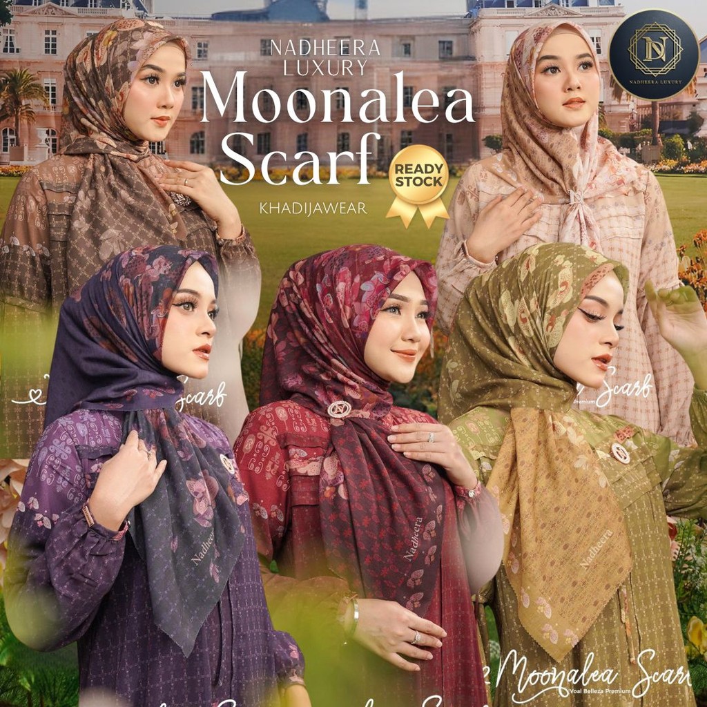 [BISA COD] MOONALEA SCARF NADHEERA LUXURY KERUDUNG MOTIF