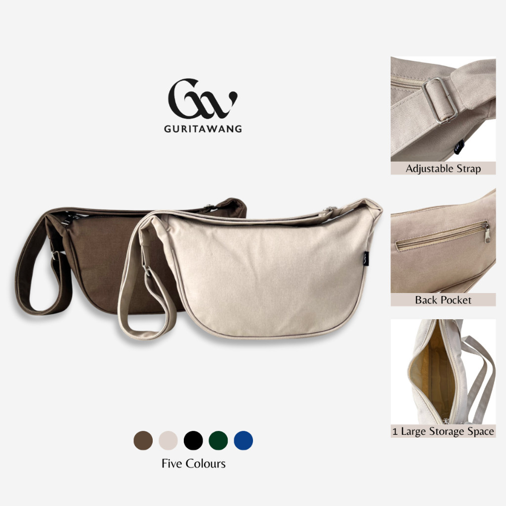 [VIP PROMO] [GURITAWANG] Haiko Bag Tas Selempang & Bahu Kanvas Wanita Sling Bag Shoulder Bag