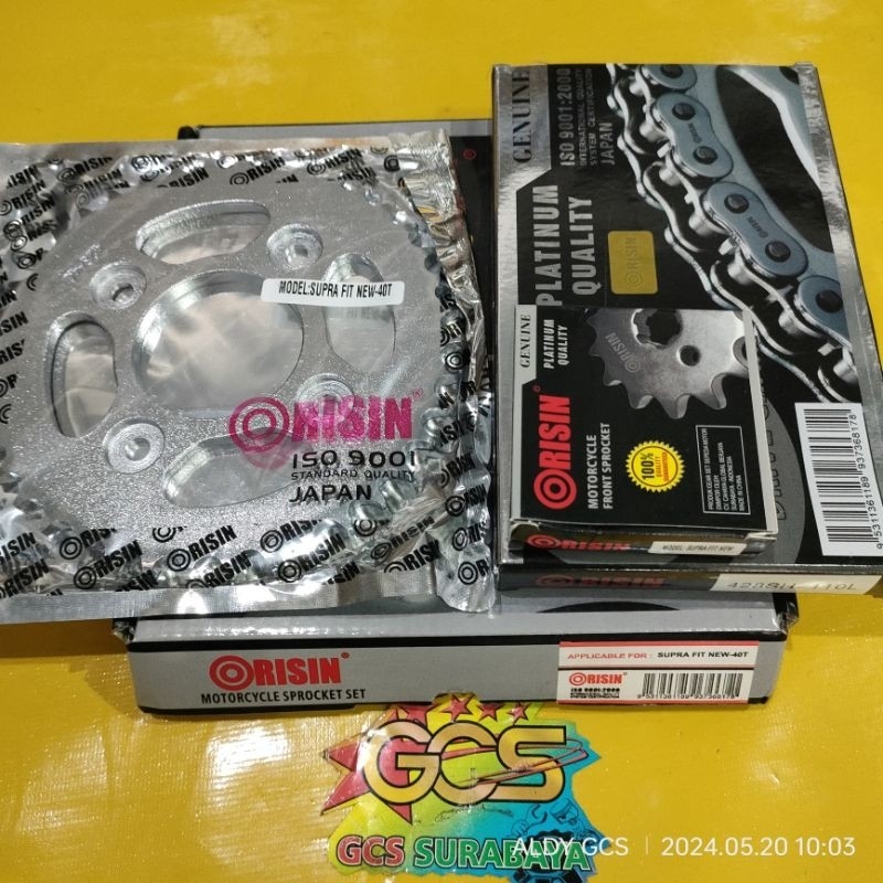 gear set,gir set,rantai gir paket full set Supra fit new 40T pnp Supra x 125,karisma,Blade new 125,R