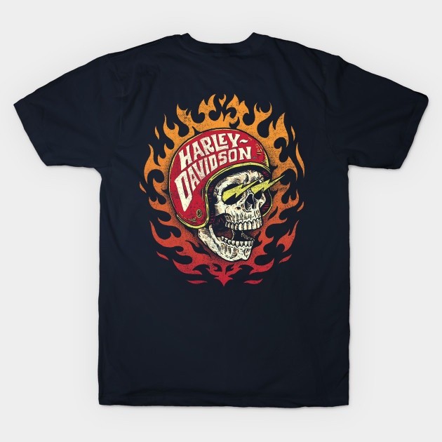 Kaos T shirt Harley Davidson Skull helmet sampai ukuran jumbo