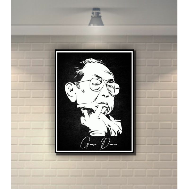 hiasan pajangan dinding foto gus dur