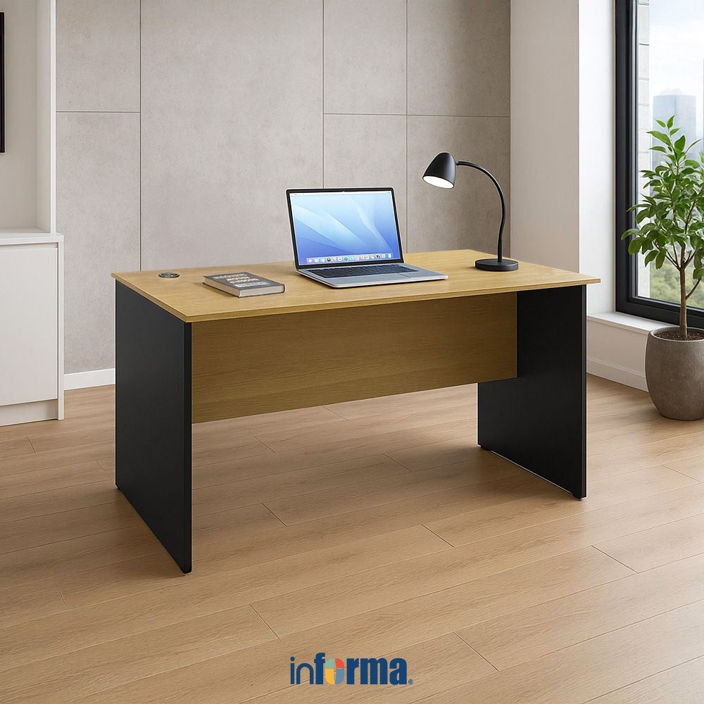 Informa Haris Meja Kantor 1474 Office Table Furnitur Kantor Meja Kerja Belajar Serbaguna