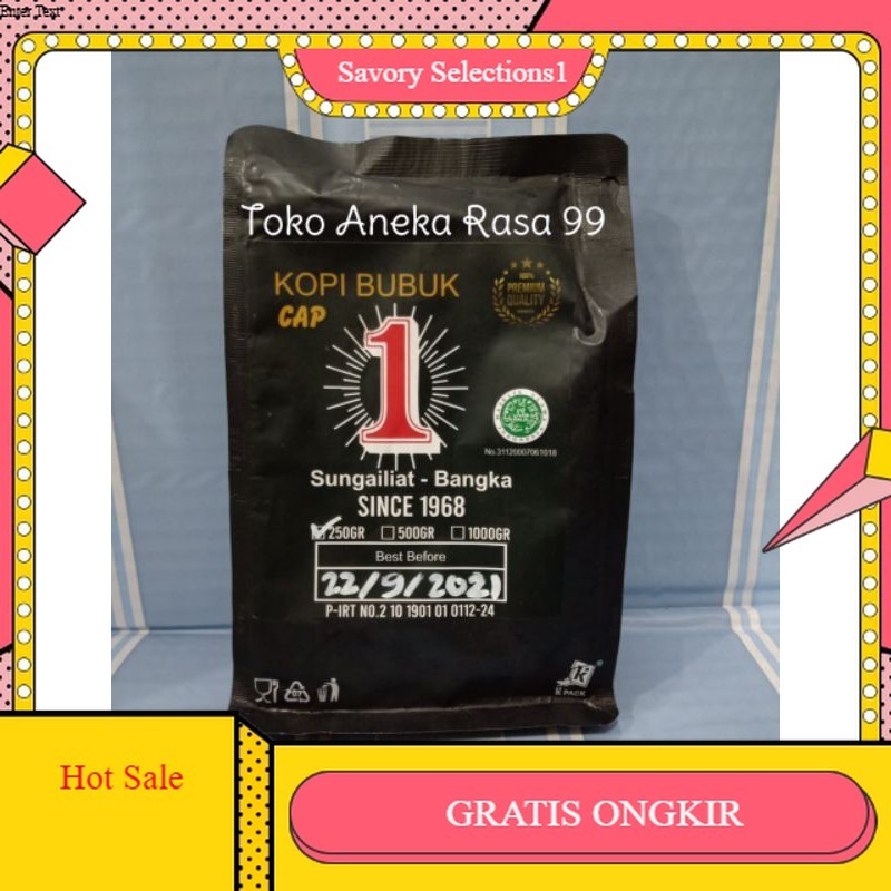 

【SAVORY】DISKON!! KOPI BUBUK BANGKA CAP 1 PREMIUM KHAS BANGKA