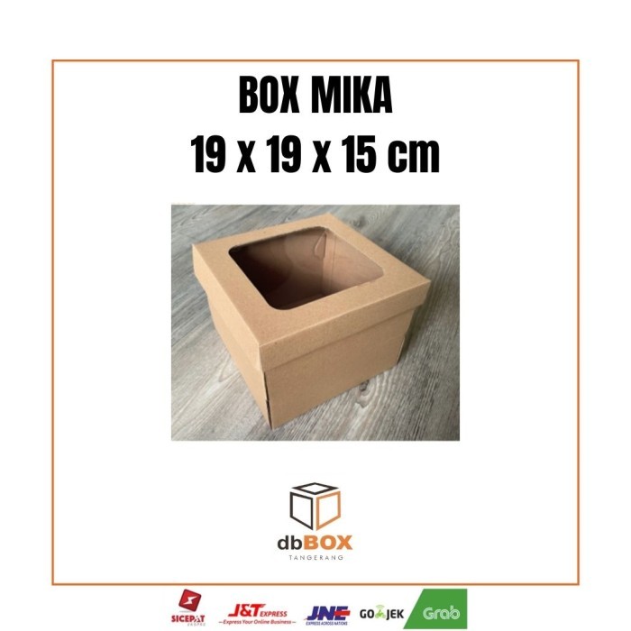 

BOX MIKA 19x19x15 cm | Box Die Cut & Easy Usage | Box Kue Bolu & Tart KARDUS MURAH | KARDUS BOX |KARDUS DIECUT