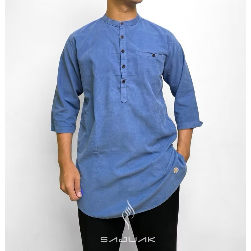 KURTA 3/4 SAJUAK CORDUROY/ BAJU KOKO CORDUROY/ BAJU MUSLIM/ KOKO PAKISATAN PREMIUM/ORIGINAL SAJUAK/A