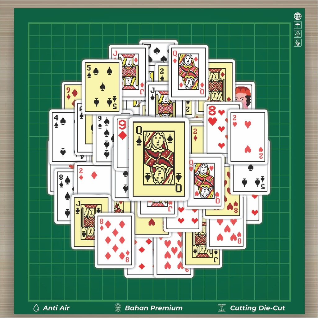 

HOT 50 PCS STIKER Stiker Kartu Poker V13 Stiker Fashion Cars Decal Dingin Kartu Album Custom Vinyl Anti Air- Sticker Aesthetic Buku Journal Koper Casing HP Tablet Laptop Helm Motor Botol Minum