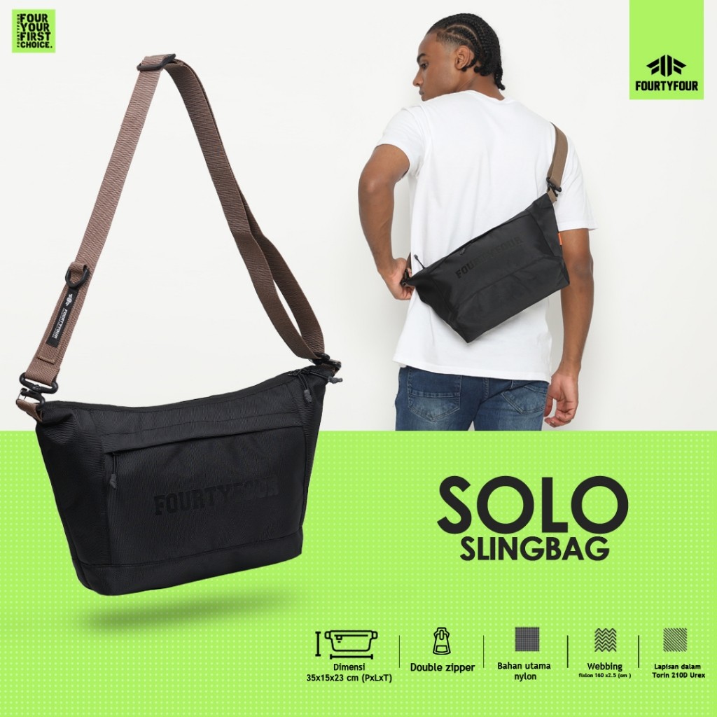 FASWEFA_SHOP  FOURTYFOUR SOLO - Tas Selempang Pria Premium - Slingbag Pria