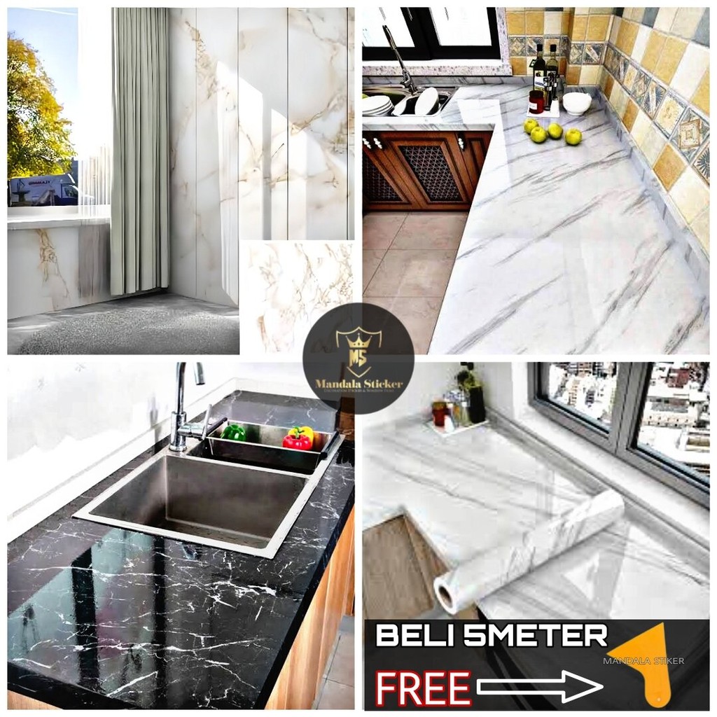 

Stiker PVC Motif Marmer PVC Sheet Lebar 122 cm Anti Air Dan Anti Panas