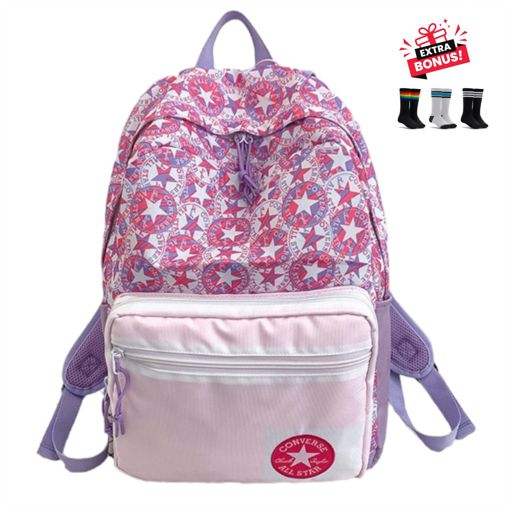 FASWEFA_SHOP  TAS CONVERSE BASIC GO 2 BAHAN KANVAS PREMIUM BERKUALITAS BACKPACK / DAYPACK PRIA WANIT