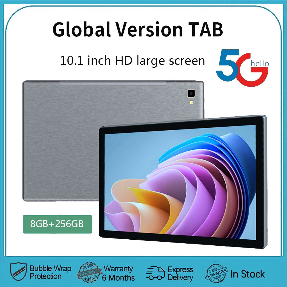 2024 Global Version 5G WiFi Tablets 10.1 In  4G LTE Phone Call Dual SIM Dual WiFi Octa Core 8GB RAM 