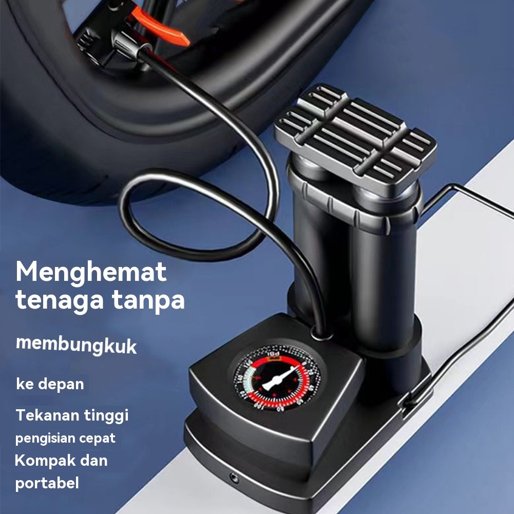 Pompa Angin Kaki/Pompa Kaki/Pompa Ban Mini Foot Pump Portable High Pressure Pompa Portable Pump Pomp